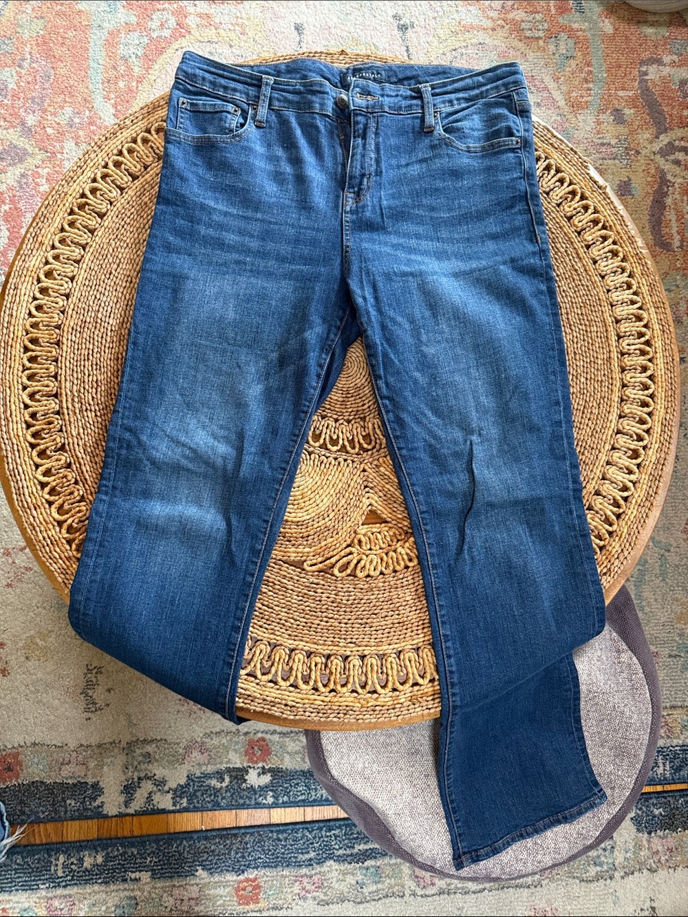 Aeropostale Women's Blue Mid Rise Boot Cut Jeans 16 long/tall
